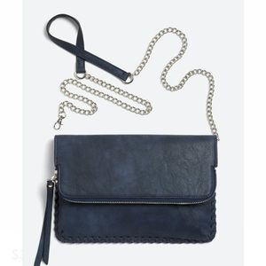Maison Whipstitch Trim Crossbody
Navy Leather purse with chain strap